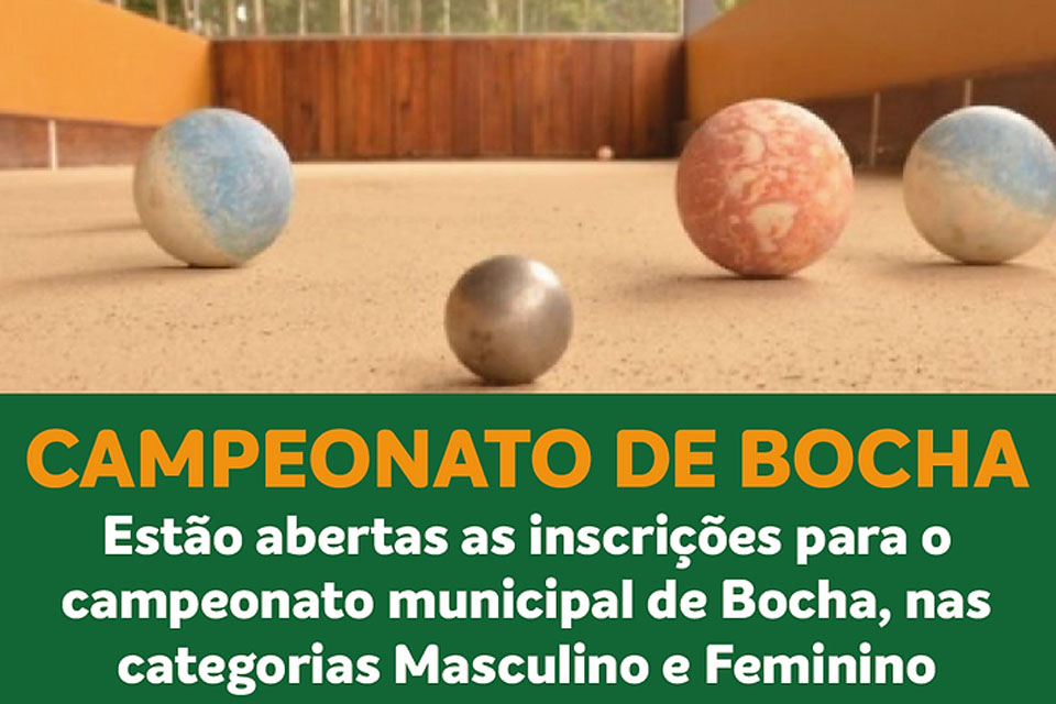 Inscrições abertas para o Campeonato Municipal de Bocha em Espigão do Oeste