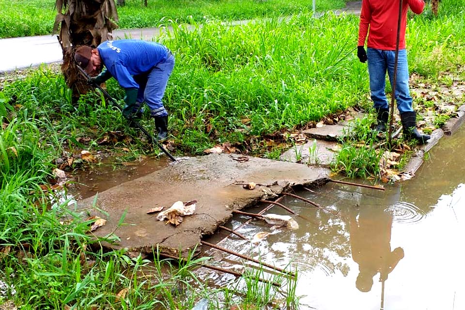 Prefeitura de Porto Velho realiza desobstrução das ‘bocas de lobo’