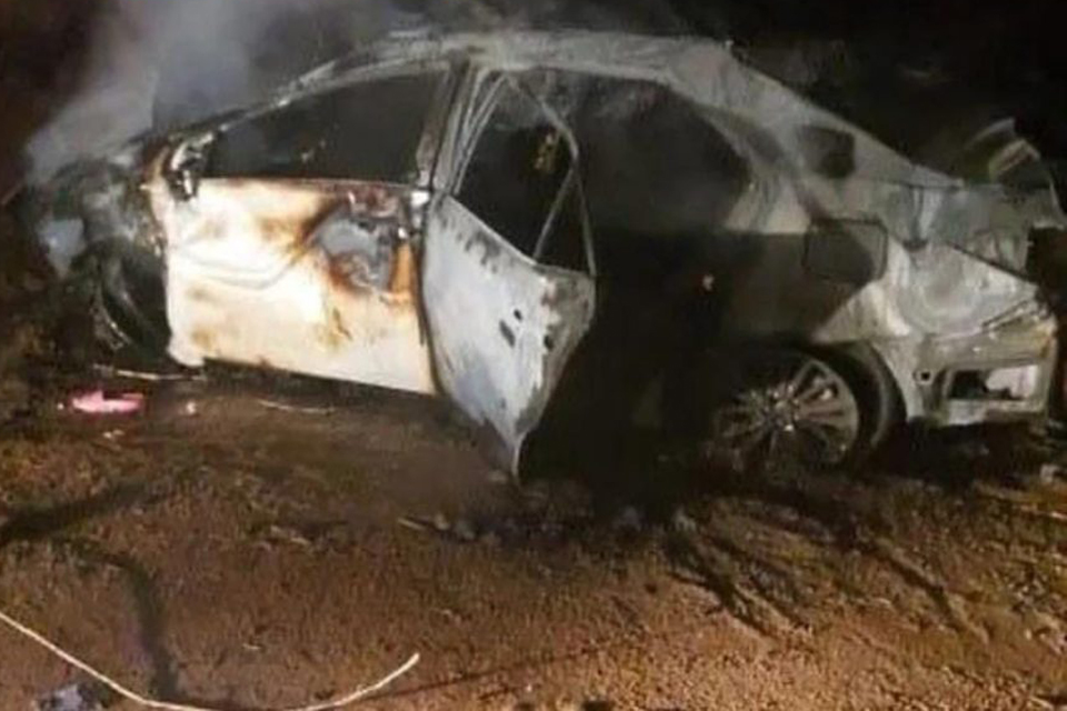 Jovem morre carbonizado em acidente na BR-364