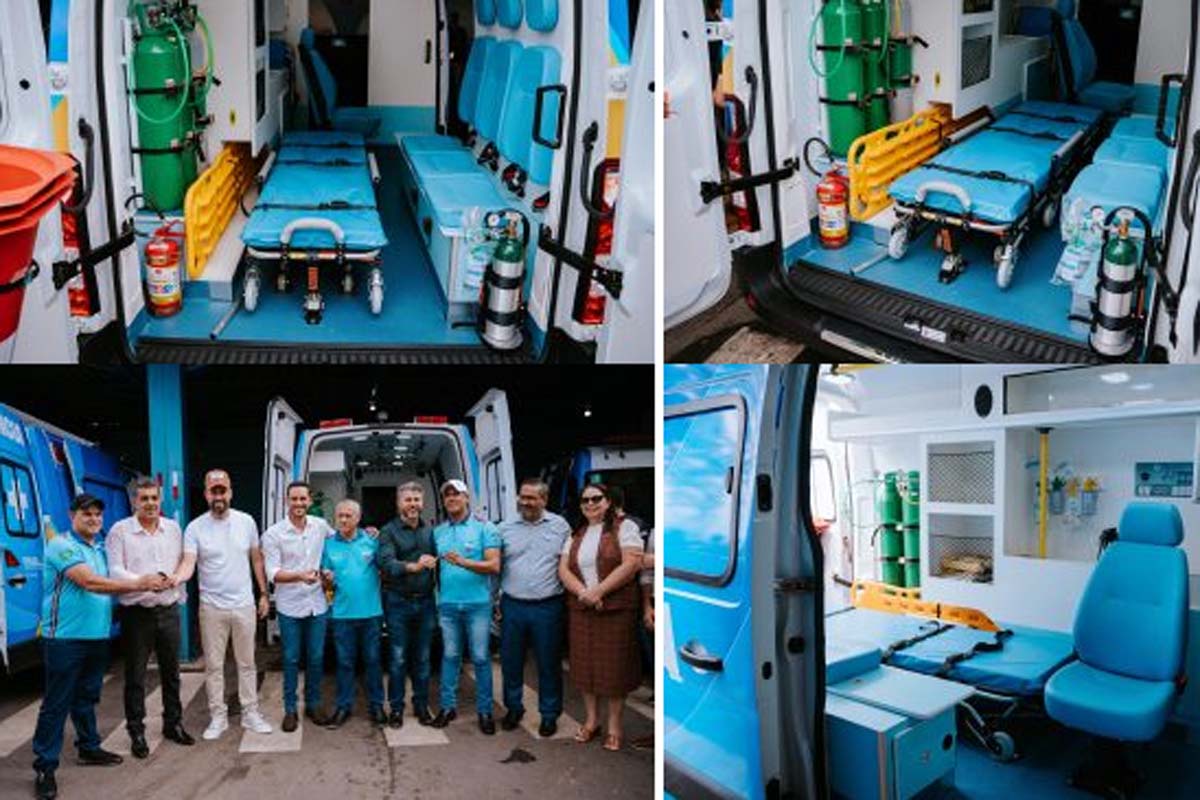 Prefeitura entrega três ambulâncias 0 km para reforçar atendimento de urgência e emergência