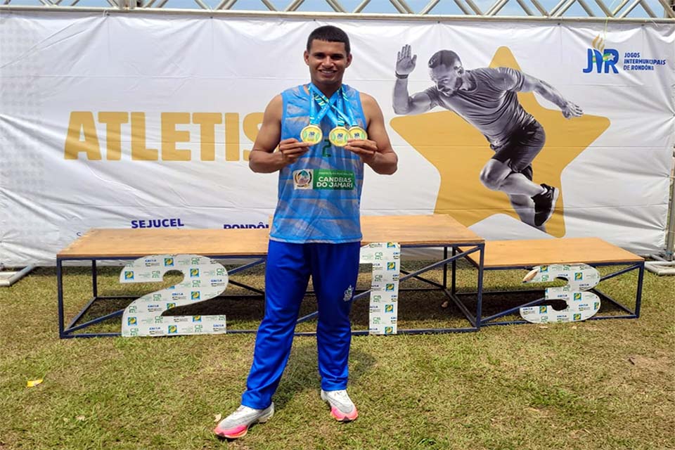 JIR: Atleta Tiago Prates é campeão em três modalidades individuais de corrida