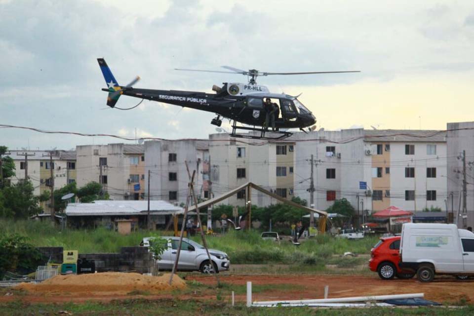 Força-tarefa da Segurança Pública avança no enfrentamento a crimes com apoio aerotático, na Capital