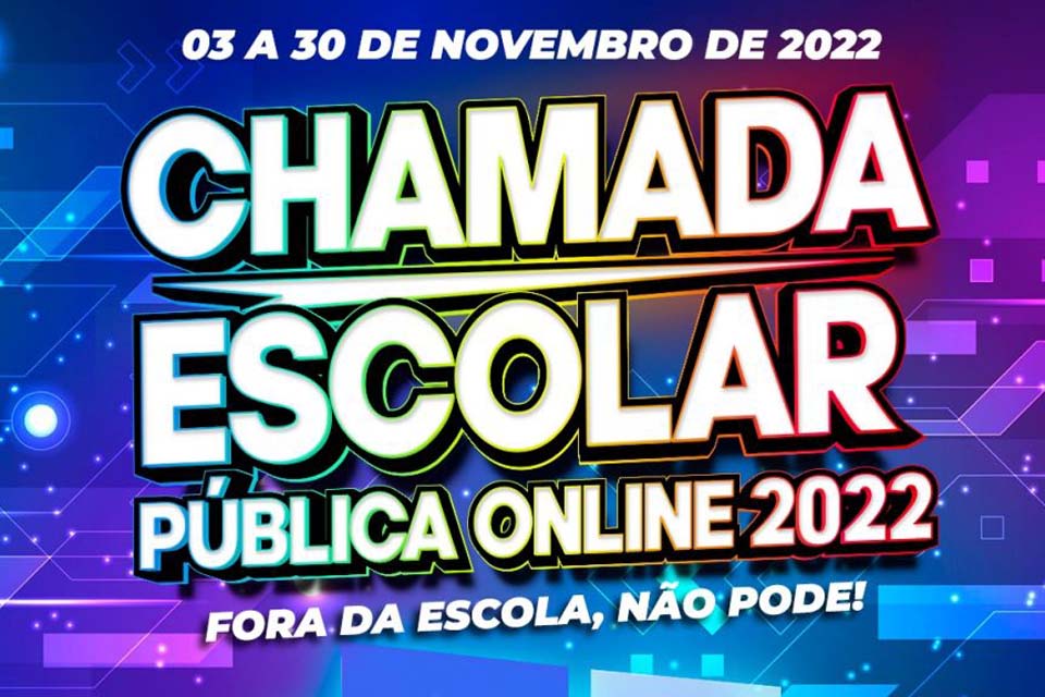 Governo de Rondônia anuncia data de início da Chamada Escolar para o ano letivo de 2023