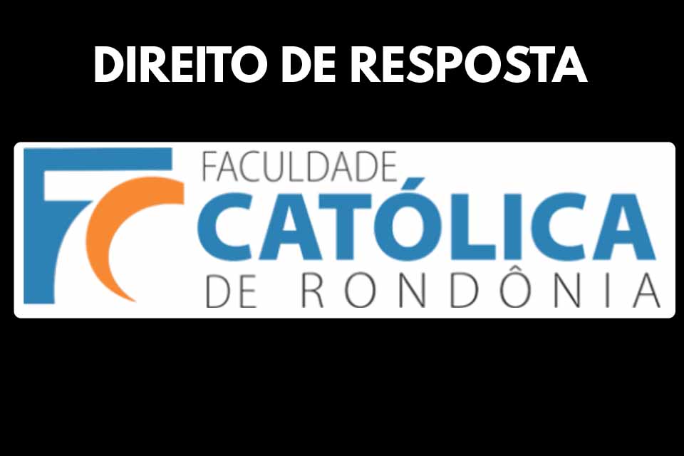 Faculdade Católica de Rondônia exerce direito de resposta após citação em coluna jornalística