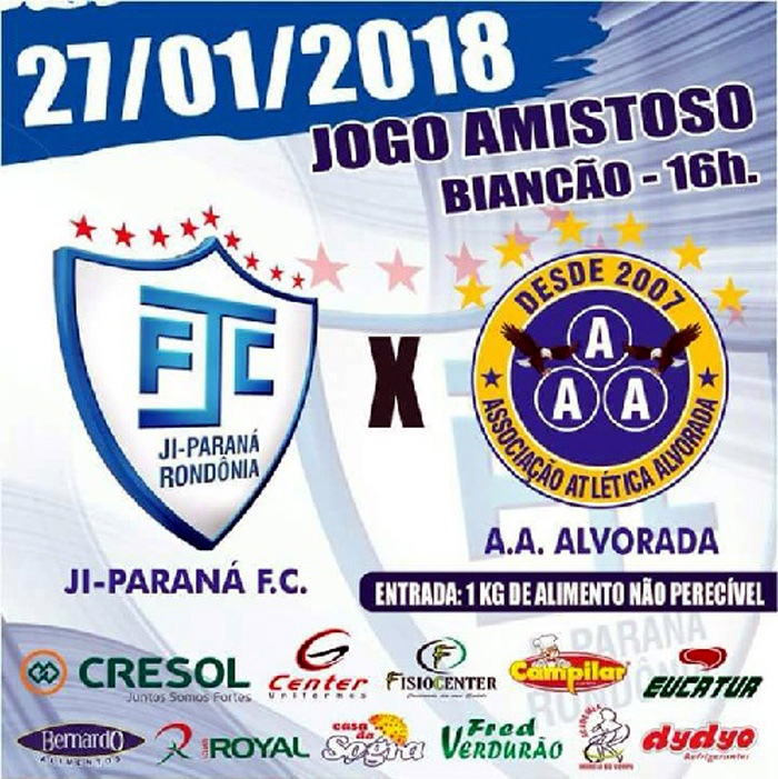Ji-Paraná realiza amistoso contra o Alvorada neste sábado