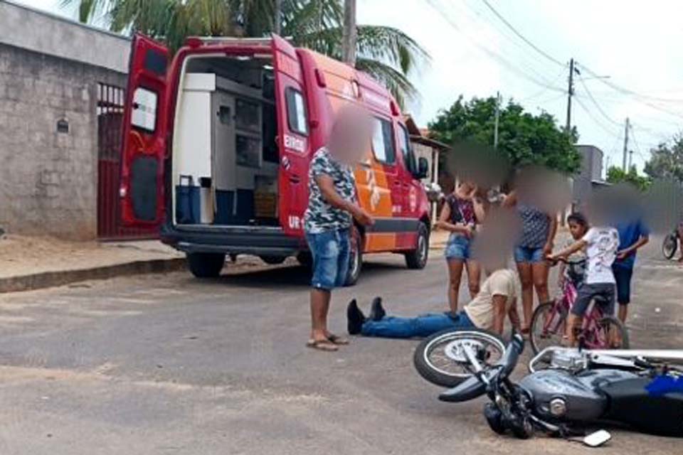 Colisão entre motos deixa dois feridos em Ji-Paraná