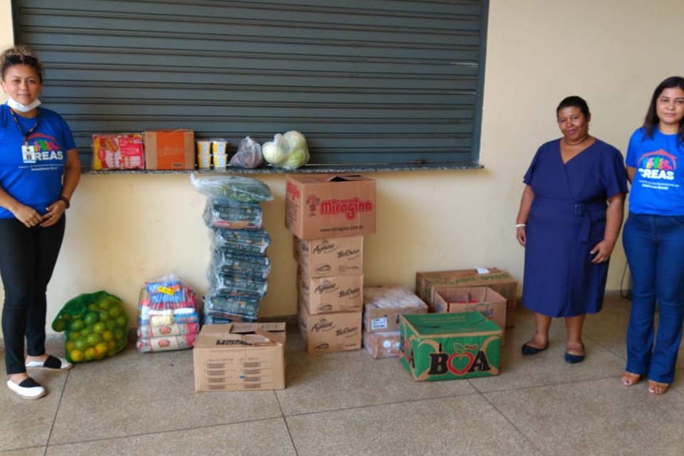 Abrigo recebe doação do MPT de produtos de higiene, de cama e banho e de alimentos