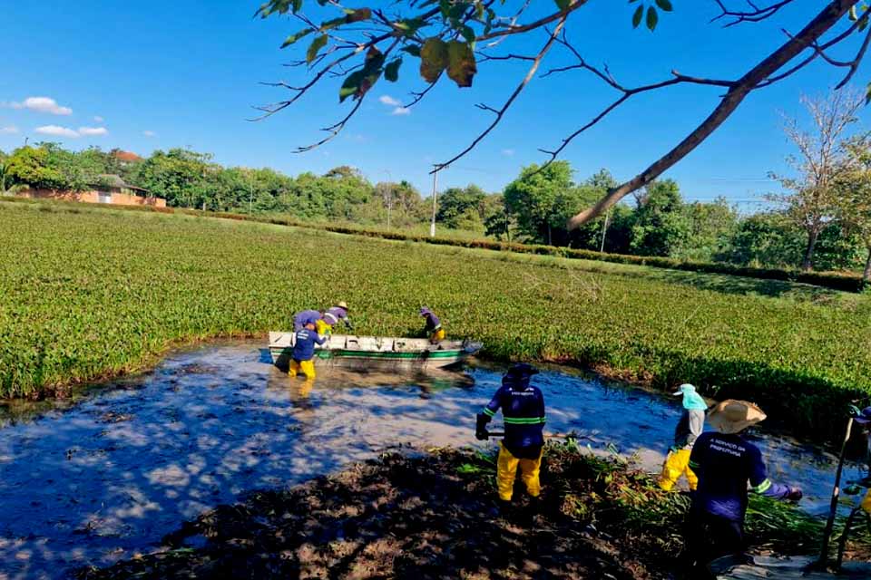 Prefeitura inicia mutirão de limpeza e revitalização da lagoa do Beira Rio Cultural