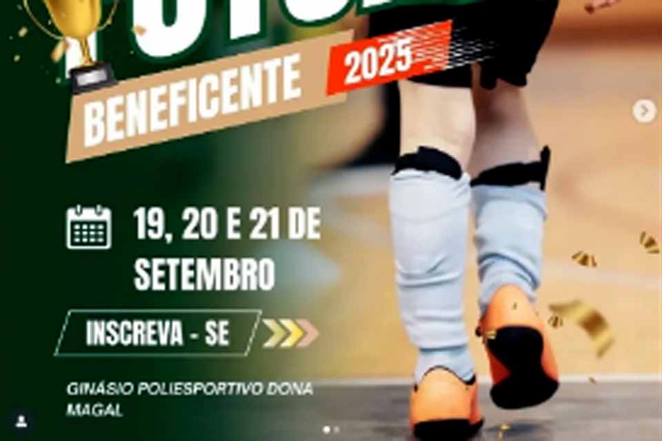 Inscrições abertas para a 4ª edição do Torneio de Futsal Beneficente