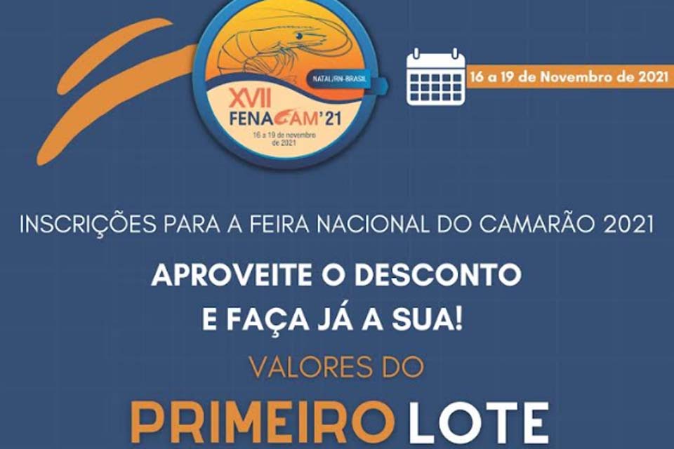 Feira Nacional do Camarão 2021 será realizada em novembro na cidade de Natal (RN)