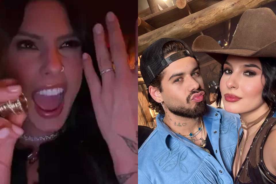 Ana Castela brinca com Zé Felipe ao comparar aliança: “A minha é só um cristalzinho”