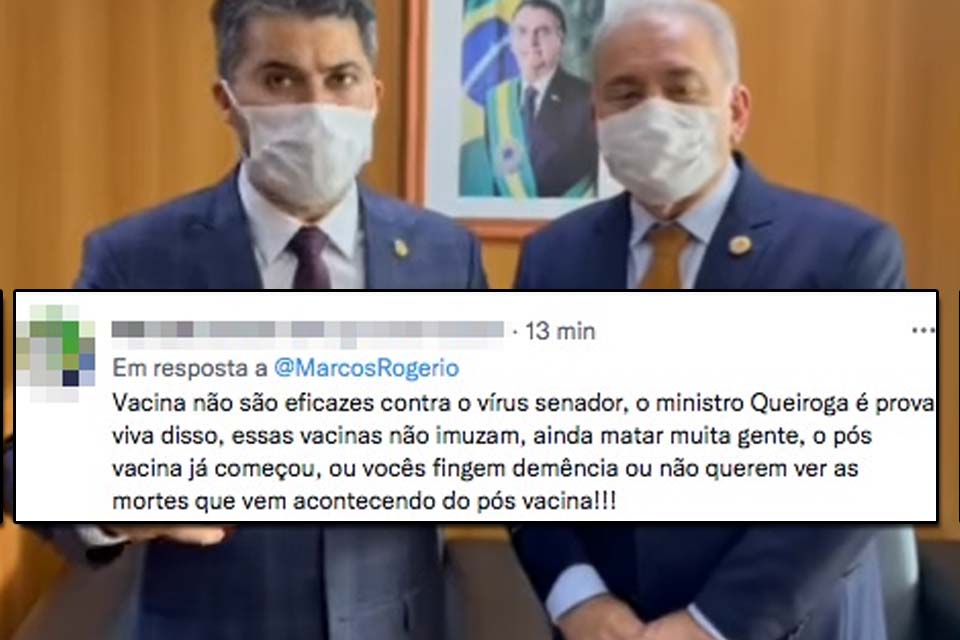 Apoiadores negacionistas de Marcos Rogério se irritam após fala pró-vacinação publicada pelo senador de Rondônia