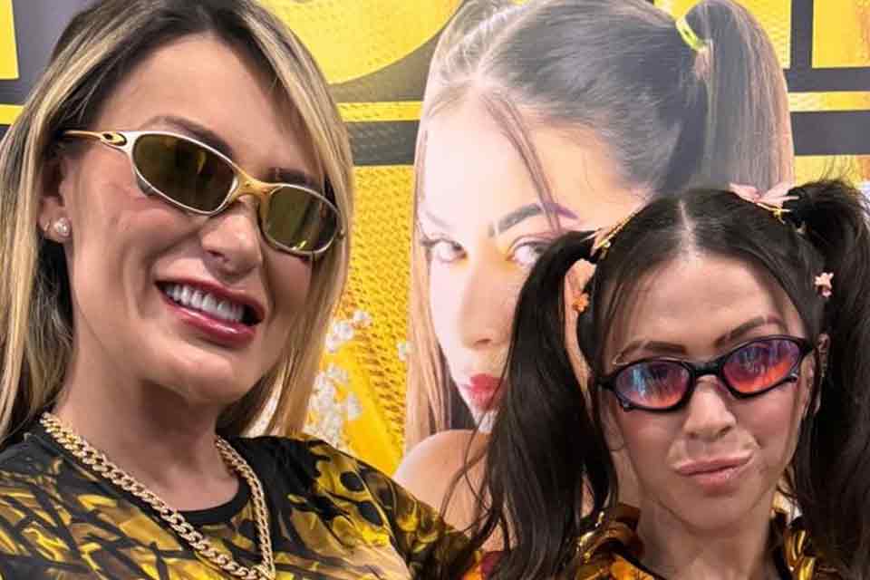 Andressa Urach estreia como cantora em baile funk com MC Pipokinha