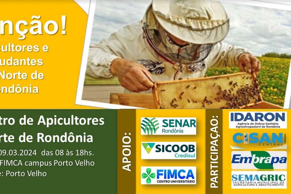 5º Encontro Regional de Apicultores em Porto Velho Promete Impulsionar Setor Apícola na Região Norte de Rondônia