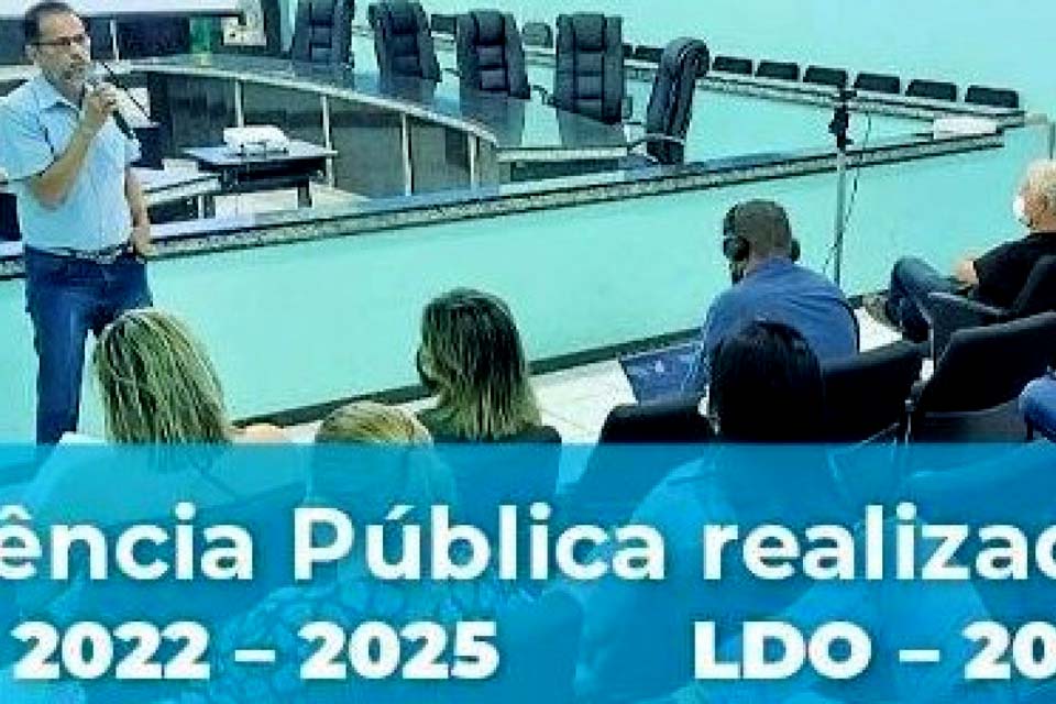 Prefeitura realiza audiência pública para discutir o orçamento do quadriênio 2022-2025