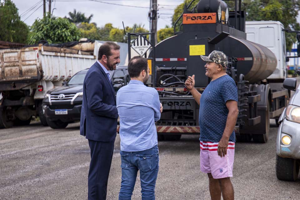Hildon Chaves vistoria recapeamento asfáltico no Arigolândia; Cerca de 30 vias serão recapeadas, contemplando 100% do bairro