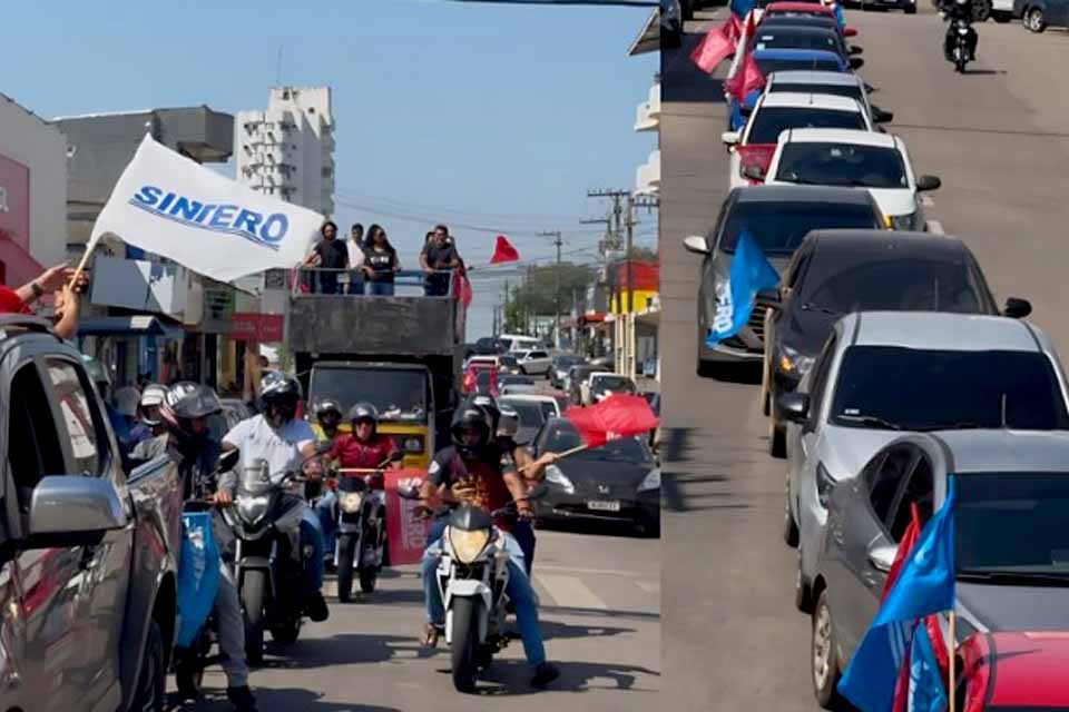 SINTERO: Educação estadual faz buzinaço em Porto Velho e pressiona governo por melhorias na proposta