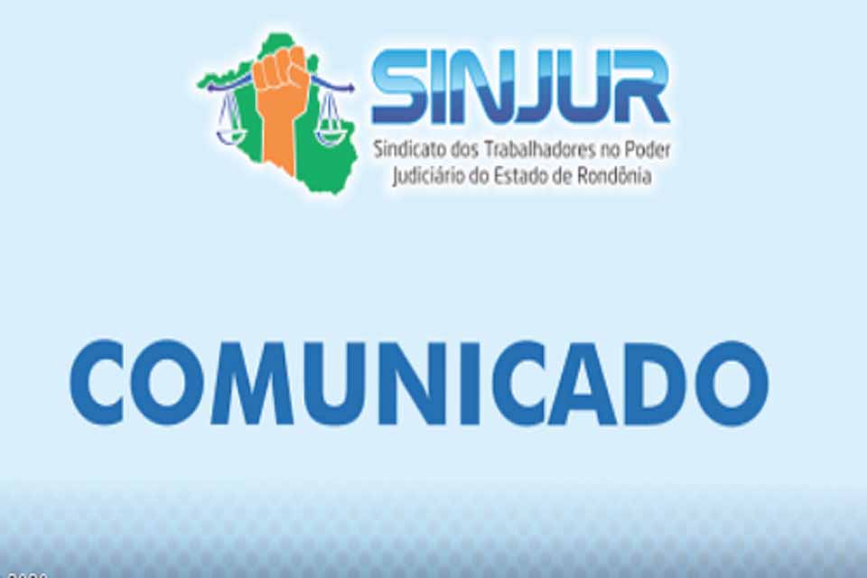 Informe Sinjur sobre envio de dados para pagamento da RPV