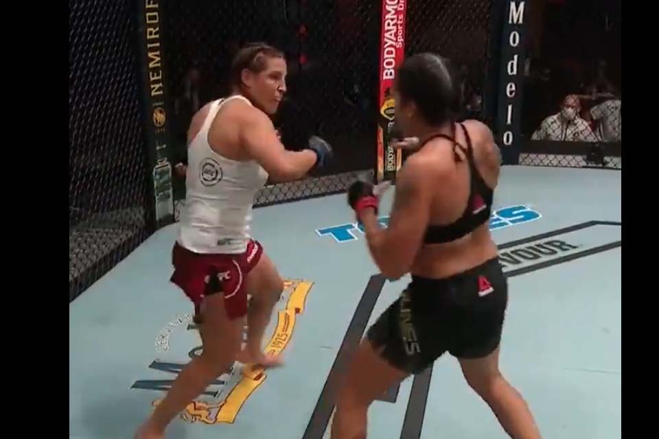 VÍDEO - Amanda Nunes dá show, vence canadense e mantém cinturão no UFC 250