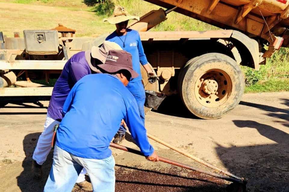 Prefeitura de Ariquemes está realizando a operação tapa-buracos nas ruas do Setor 8
