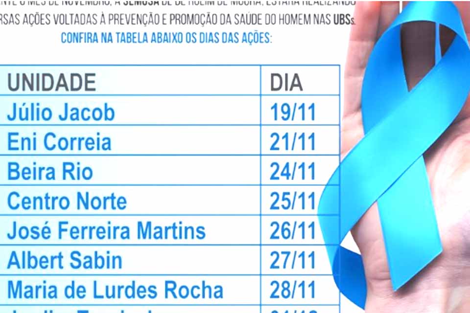 Combate ao câncer de próstata: Confira as ações do “Novembro Azul”
