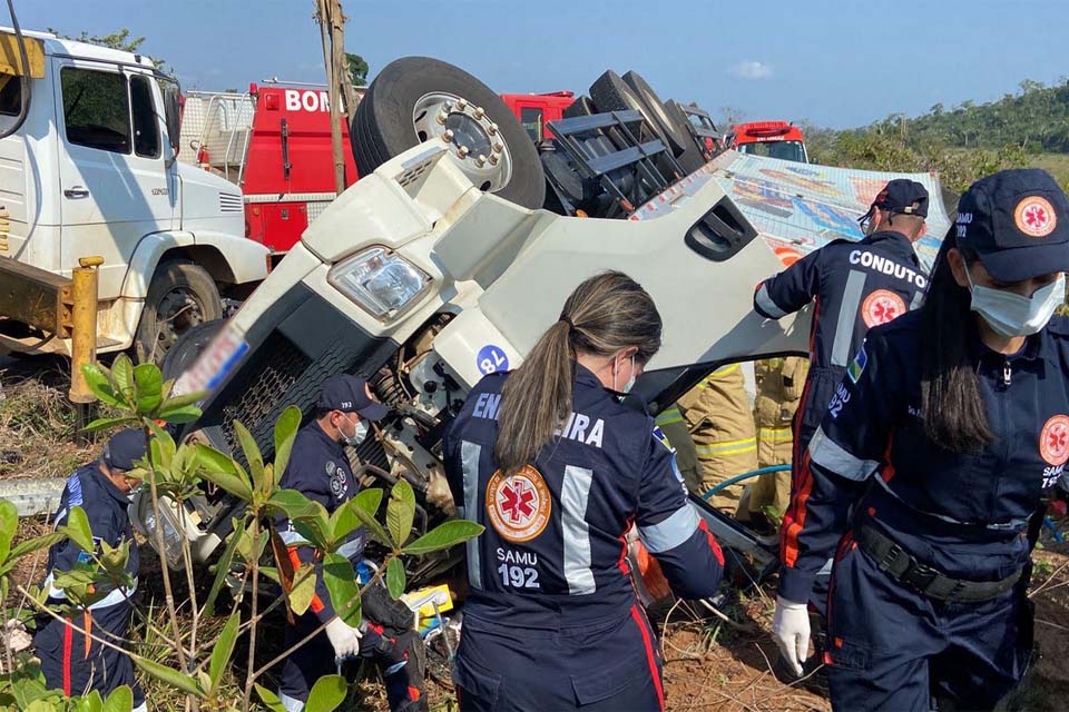 Samu atua em ocorrência na RO-459 e reforça importância da unidade em Rio Crespo