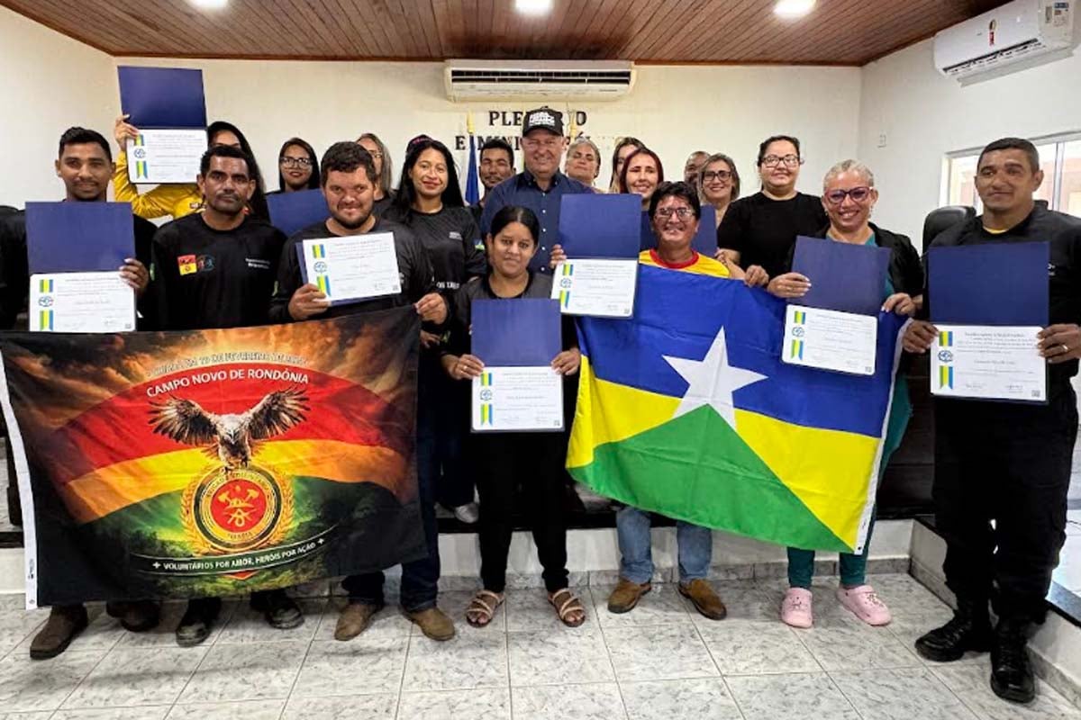 Brigada Voluntária Harpia de Campo Novo de Rondônia é homenageada com Voto de Louvor pelo deputado Pedro Fernandes  