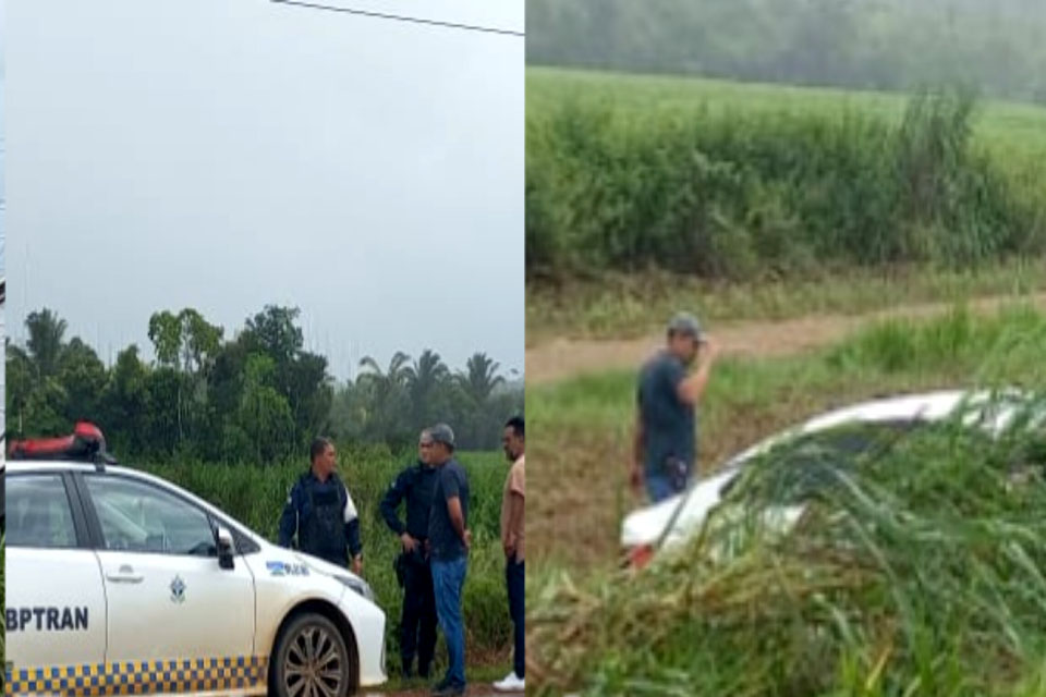 Perseguição a veículo roubado acaba em capotamento na BR-319