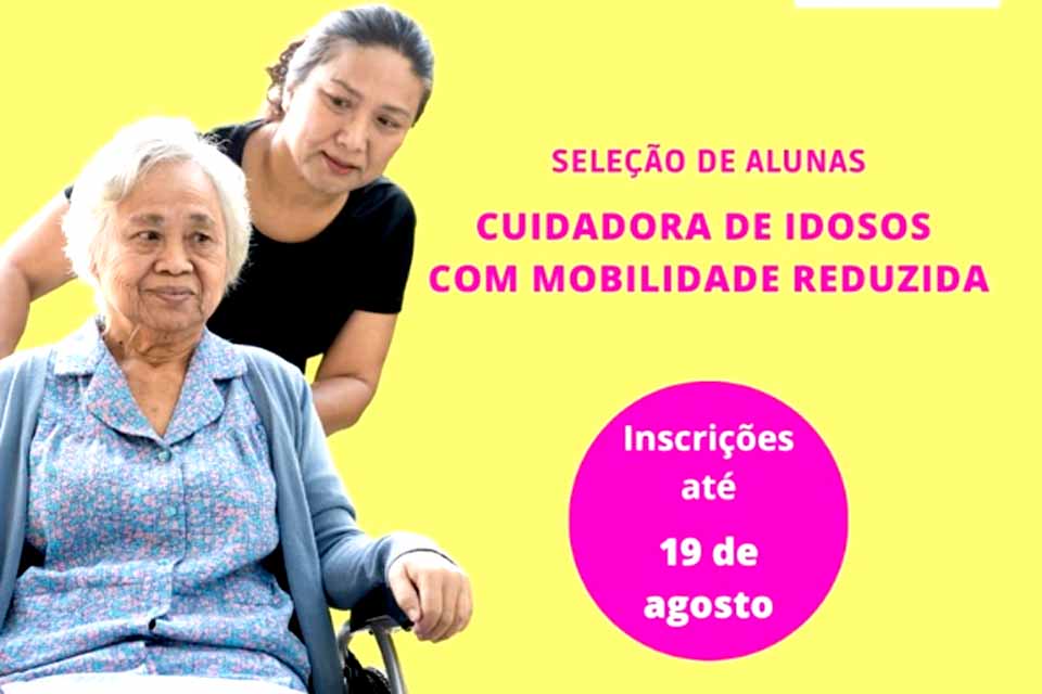 Campus Cacoal oferta vagas para a formação de cuidadora de idosos com mobilidade reduzida