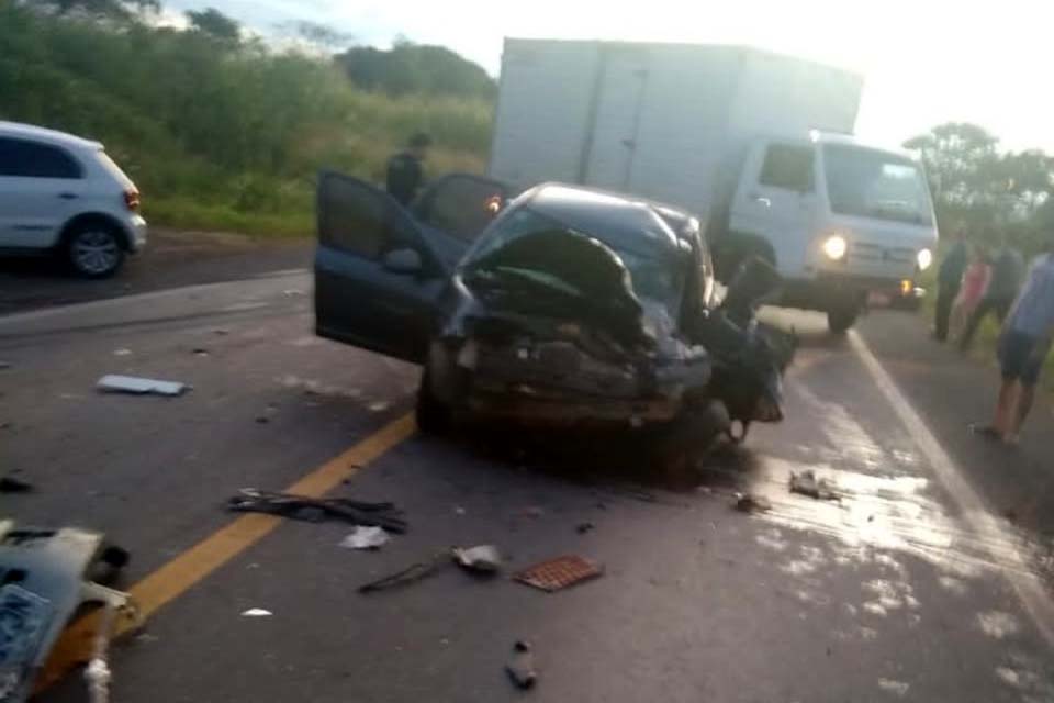 Casal morre em grave acidente na BR-364 entre Ouro Preto e Ji-Paraná