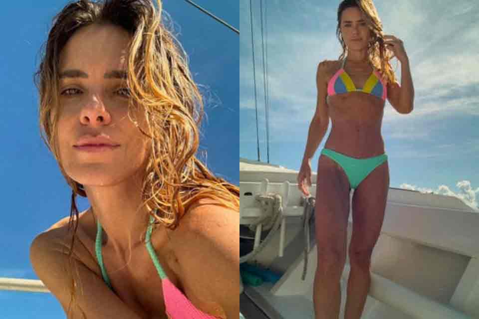 Carol Dieckmann surge de biquíni e web reage: “O sol é um detalhe perto de você”