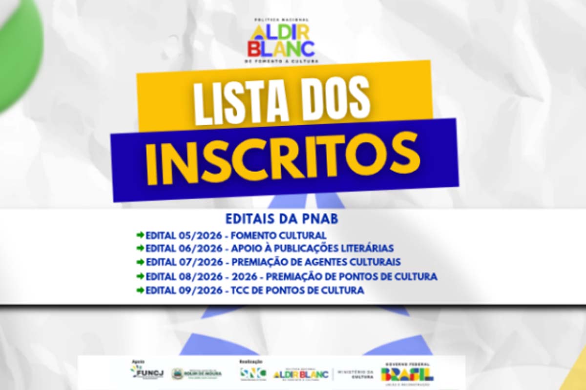 Prefeitura torna pública a relação dos concorrentes inscritos nos editais do 2º Ciclo da PNAB