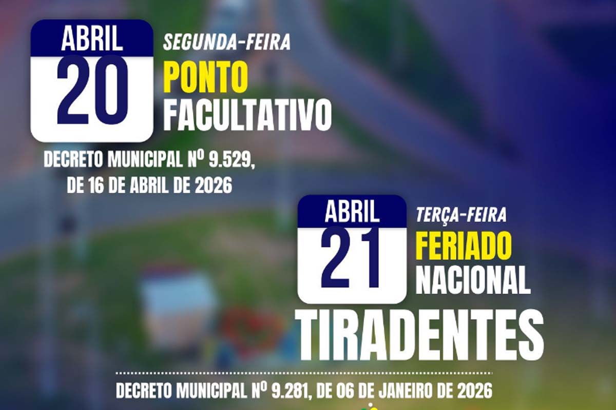 Prefeitura de Pimenta Bueno informa ponto facultativo e feriado nacional