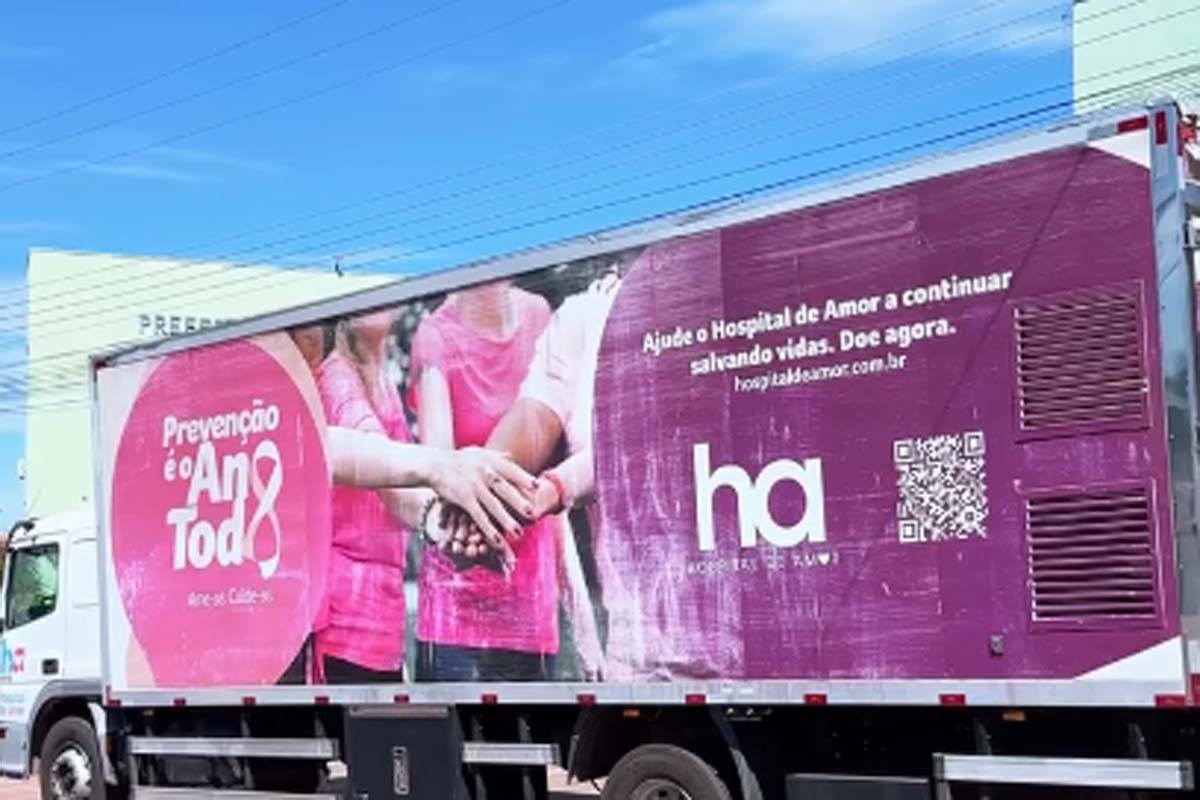 Caminhão do Hospital do Amor realiza cadastro na Secretaria Municipal de Saúde em Espigão do Oeste
