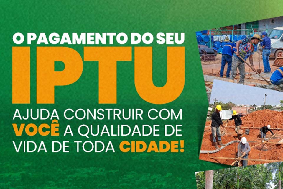 Prefeitura de Espigão do Oeste anuncia pagamanto de IPTU com 20% de desconto