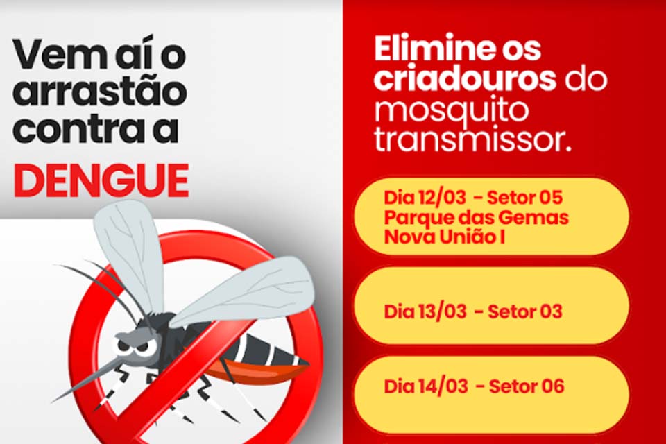 Prefeitura de Ariquemes realiza arrastão contra a dengue na próxima semana em bairros notificados com maior índice