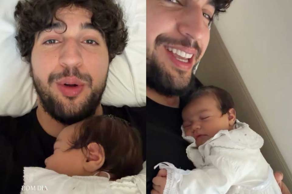 “Como é que não se apaixona?”: Nattanzinho se derrete com a filha recém-nascida