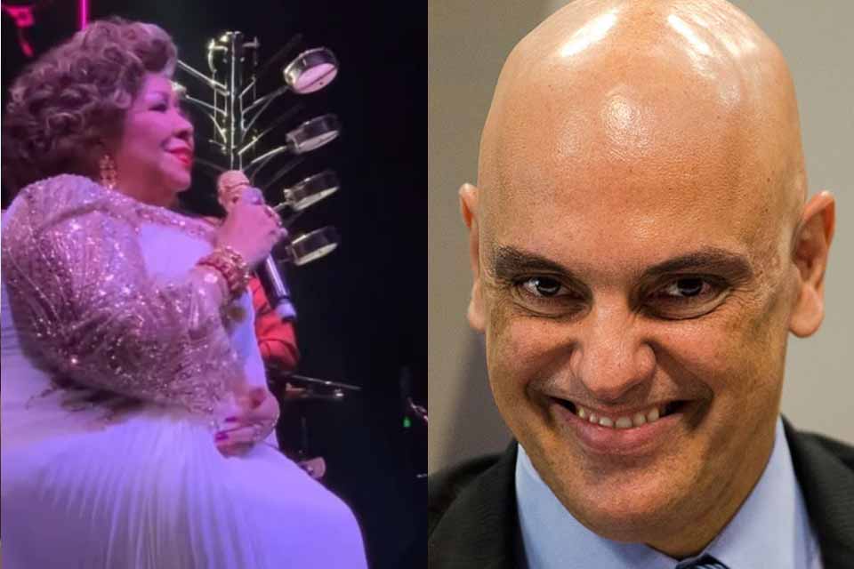 Alcione dedica show a Alexandre de Moraes e público reage com coro de “sem anistia”
